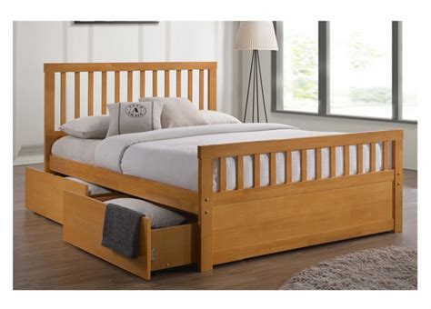 Look no further for your king size bed frame. Sleep Design Delamere 5ft Kingsize Honey Oak Wooden ...