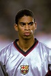 Portrait of Michael Reiziger of Barcelona lining up to face Fiorentina ...