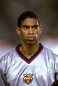 Portrait of Michael Reiziger of Barcelona lining up to face Fiorentina ...