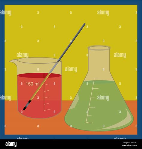 A Pictures Of Two Beakers Stock Photo Alamy