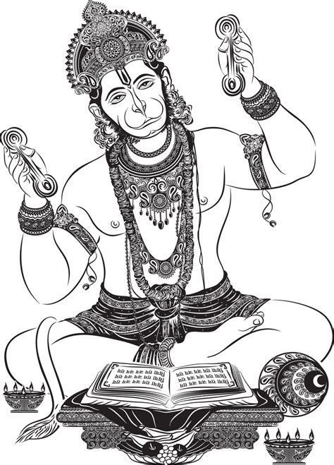 Buy Hanuman Ji 2 300 Gsm Thick Paper Print By 5 Ace Sticker Paper