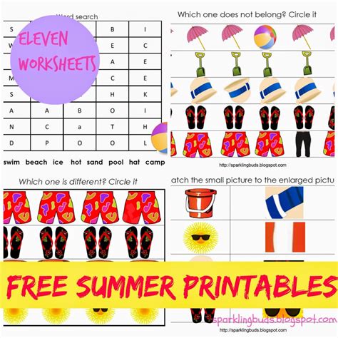 Free Summer Printables Sparklingbuds