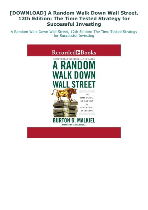 A random walk down wall street deutsch. DOWNLOAD A Random Walk Down Wall Street, 12th Edition ...