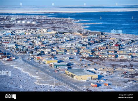 Town Of Churchill From The Air In Early Winter Churchill Manitoba