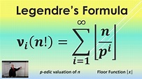 Legendre's Formula - YouTube