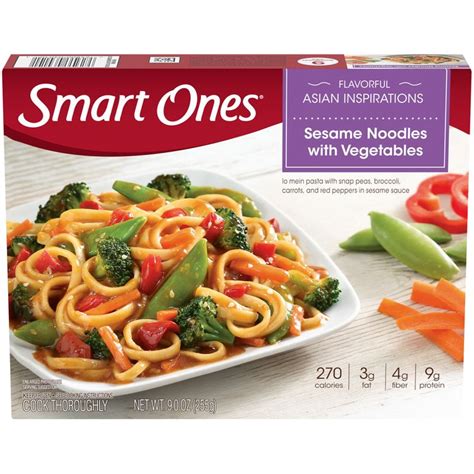 Smart Ones Sesame Noodles With Vegetables Frozen Meal 9 Oz Box