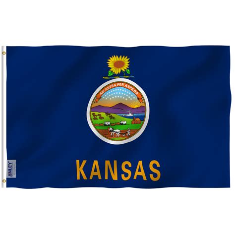 ANLEY Fly Breeze 3x5 Foot Kansas State Flag - Kansas KS Flags Polyester - Walmart.com - Walmart.com