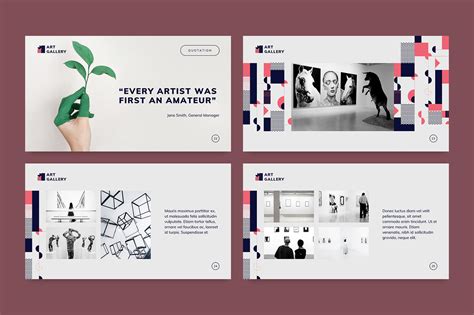 Art Gallery Powerpoint Presentation Template On Behance