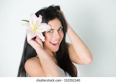 Woman Washing Herself While Showering Happy Stock Photo Shutterstock