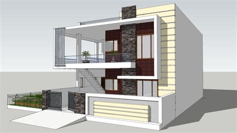 House Plans 10x16m With 3 Bedrooms Sam House Plans Duplex House 3de