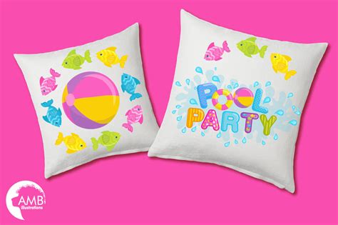 Pool Party Elements Amb 902 By Ambillustrations Thehungryjpeg