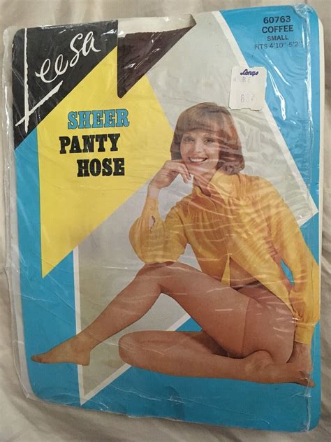 Vintage Leesa Sheer Nylon Nude Pantyhose W Model Cof Gem
