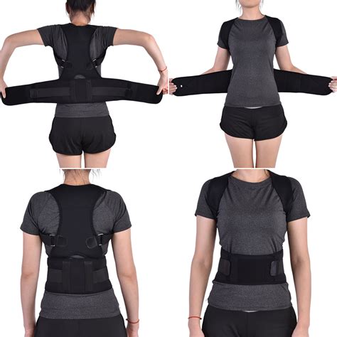 Ejoyous Back Support Belt Men Women Elastic Adjustable Shoulder Brace