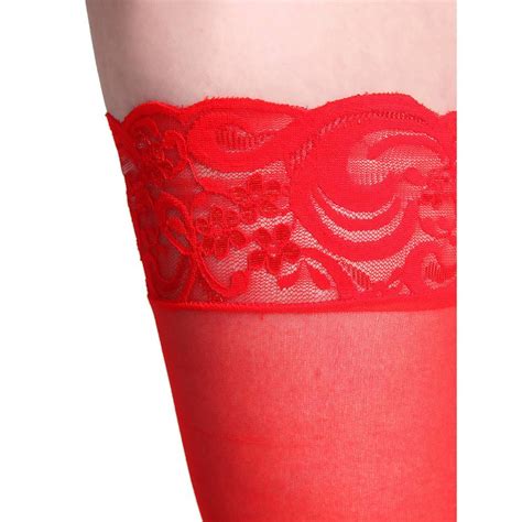 Fever Sheer Hold Ups With Lace Tops Lovehoney AU