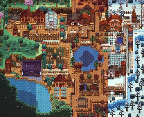 Four Seasons In One Image Shows How Beautiful Stardew Valley S Pixel