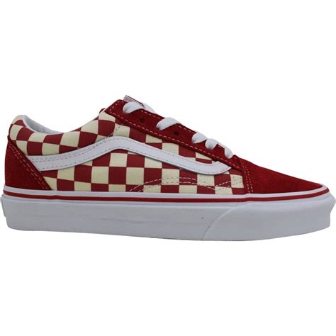Buy Vans Old Skool Primary Check Rng Redwht Vn0a38g1p0t Mens Mydeal