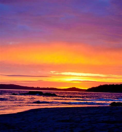 Sunset In Tofino British Columbia British Beaches Beach Sunset