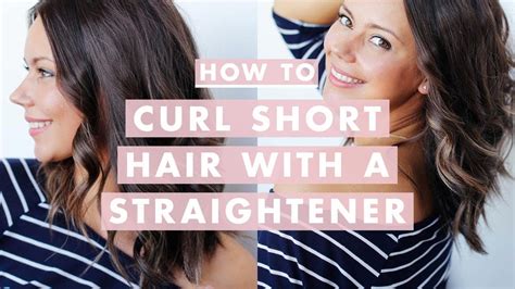 How To Curl Shortmedium Hair With A Straightener Youtube