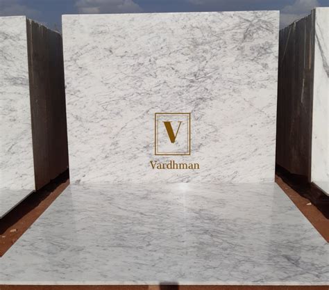 Vardhman Slab Imperial White Marble Flooring Thickness 15 20 Mm At