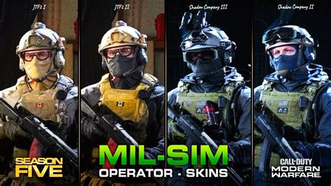 New Mil Sim Operator Skins In Season 5 Coalition And Shadow Company