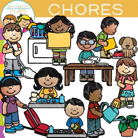 Kids Doing Chores Clipart Collection Kidsl Doing Home Cleaning