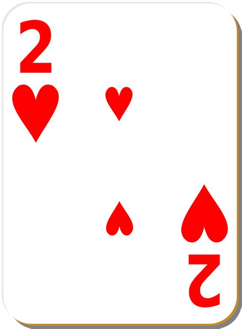 Playing Card Free Stock Photo Illustration Of A Two Of Hearts