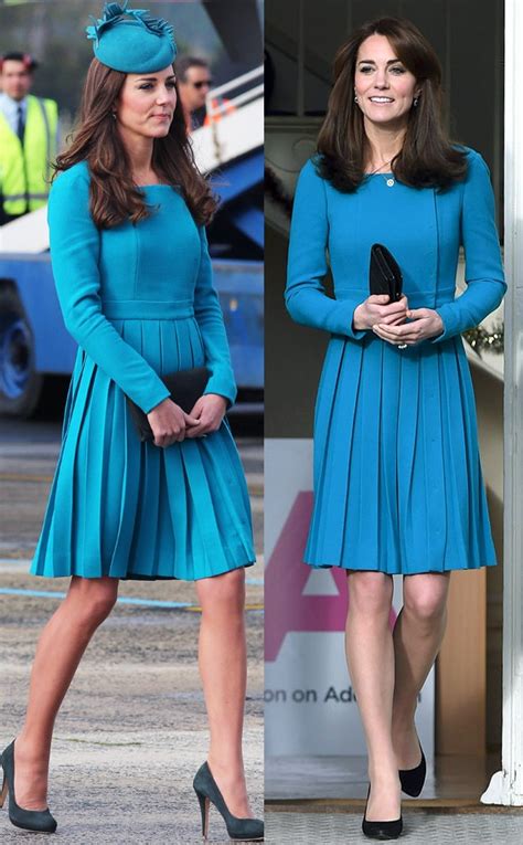 Emilia Wickstead Dress In Teal From Kate Middletons Recycled Looks E