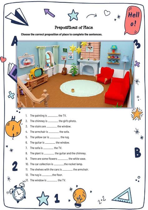 Prepositions Of Place Interactive Activity For A You Can Do The
