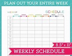 5 Weekly Schedule Templates - Excel PDF Formats