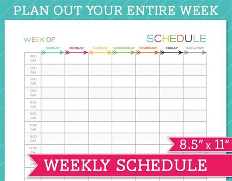 5 Weekly Schedule Templates Excel Pdf Formats Weekly Planner