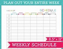 5 Weekly Schedule Templates - Excel PDF Formats