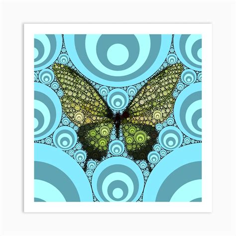 Psychedelic Butterfly 5 Art Print By 1xmerch Fy