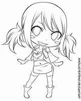 Chibi Lineart Anime Fairy Tail Lucy Coloring Pages Cute Deviantart Manga Choose Board Couples Google Drawings sketch template