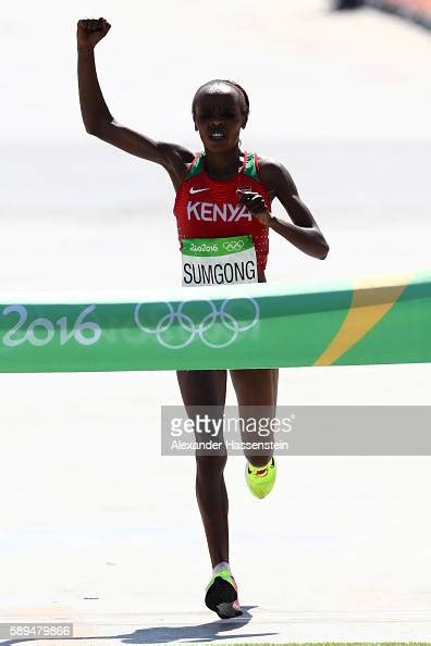 Jemima Jelagat Sumgong Of Kenya Wins The Womens Marathon On Day 9 Of