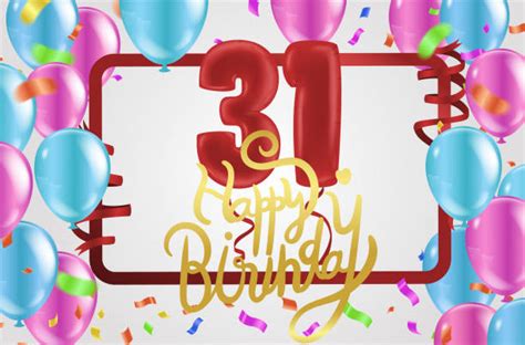 31st Birthday Backgrounds Illustrations Royalty Free Vector Graphics