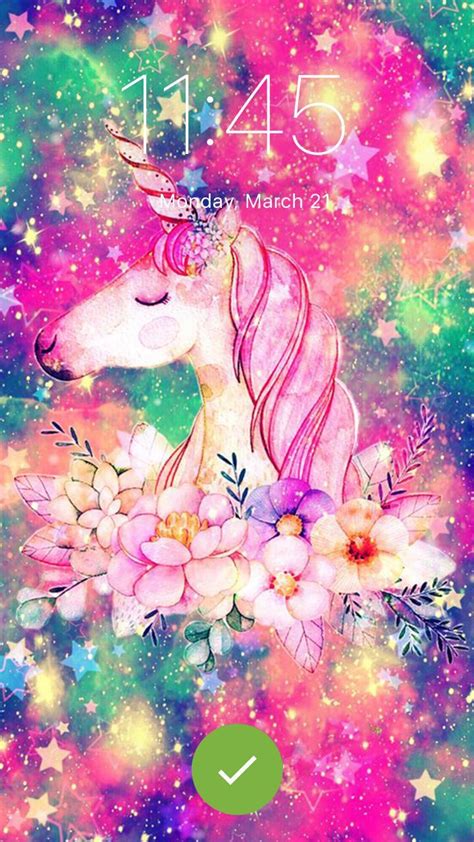 Unicorn wallpapers app is created for quotes ; Unicorn Galaxy Wallpaper Girls Screenlock for Android ...