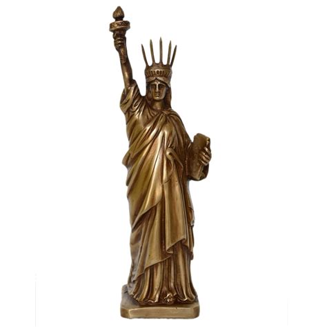 Statue Of Liberty Sculpture Made Of Brass In Antique Color For Office