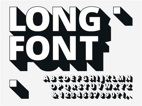 Premium Vector Long Shadow Font Retro Boldness 3d Alphabet Old Bold
