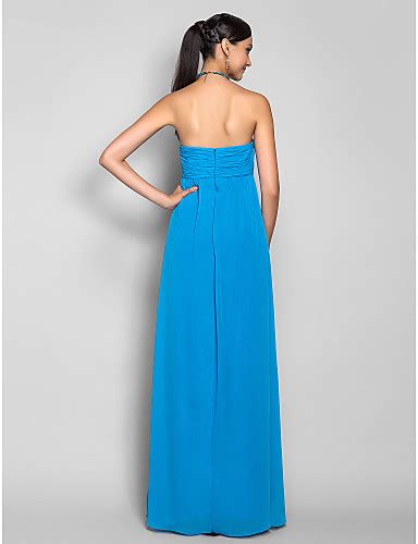 Sheath Column Sweetheart Neckline Floor Length Chiffon Open Back Prom