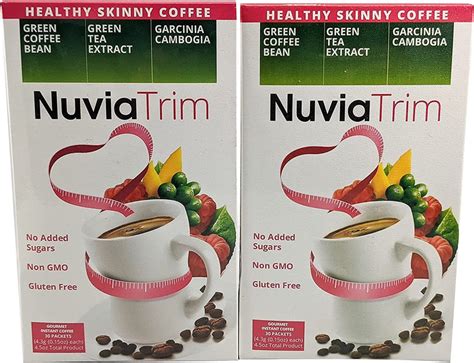 Nuvia Trim Gourmet Instant Coffee For Weight Loss 30ct 2 Pack