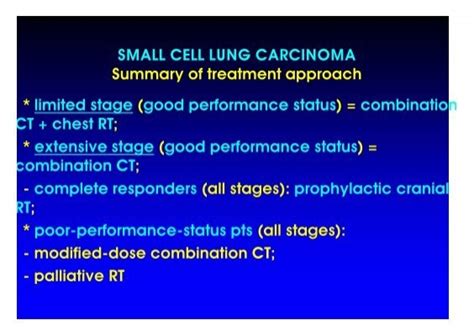 Treatment Of Small Cell Lung Carcinoma X