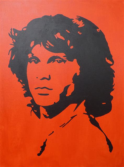 Jim Morrison Red Abstract Pop Art Painting By Nick Randolph Pixels