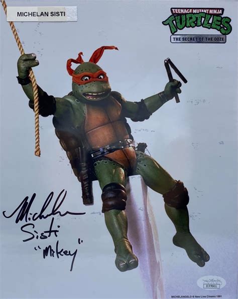 Michelan Sisti Teenage Mutant Ninja Turtles Movie Signed Loose X With JSA COA Autographs Plus