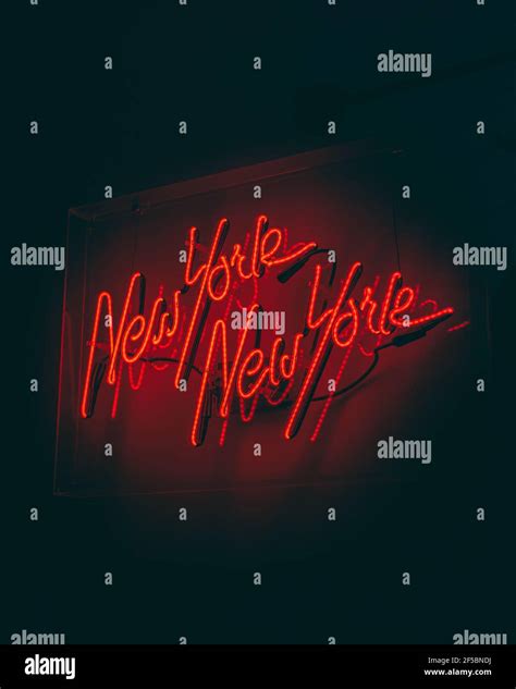 New York New York Neon Sign In New York City Stock Photo Alamy