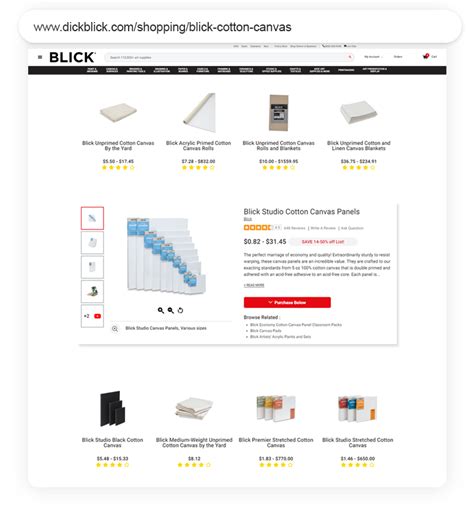 Blick Art Materials Outreach Shopping Longtail Ux