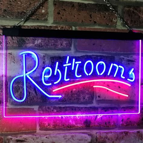 restroom classic dual color led neon sign [restroom classic dual st6 i3034] 124 95