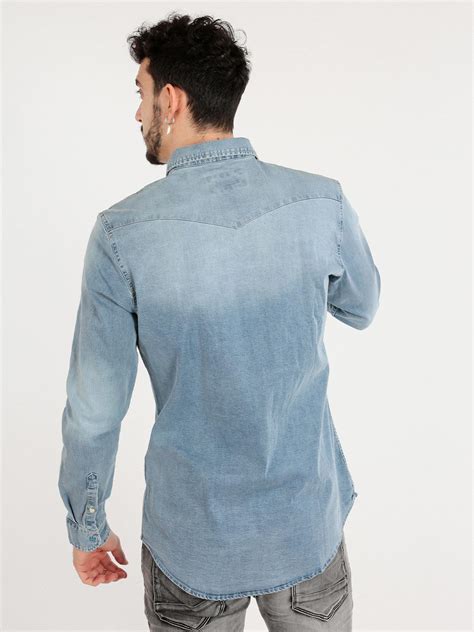 Bread And Buttons Camicia In Jeans Uomo In Offerta A 29 99€ Su Mecshopping It
