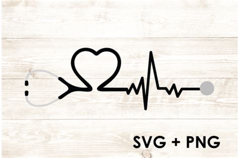 Stethoscope Heartbeat Heart Beat Svg Png Graphic By Too Sweet Inc