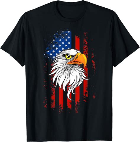 Usa Flag Bald Eagle With American Flag T Shirt Clothing