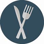 Icon Eating Cutlery Icons Fork Eat Flat